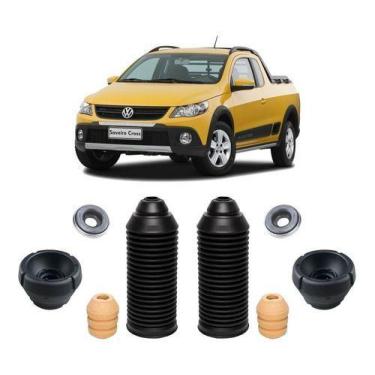 Imagem de 2 Kit Coxim Batente Dianteiro Saveiro Cross 2009 2010 2011 - QualyKits