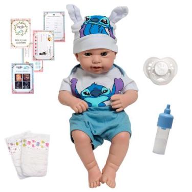 Imagem de Bebê Reborn Carequinha Lindo Pode Dar Banho Com Acessórios - Cegonha R