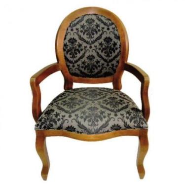 Imagem de Poltrona Medalhão Lisa - Tommy Design - Móveis Lang, Imbuia