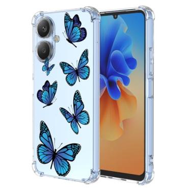 Imagem de KOARWVC Capa para Redmi 13C, Xiaomi Poco C65, M6 5G, 13R 5G - TPU Macia, Absoro de Choque, Fina, Borboleta, Transparente
