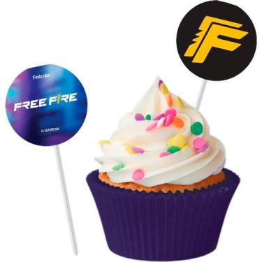 Imagem de Pick Decorativo - Free Fire - 8 unidades - Festcolor - Rizzo