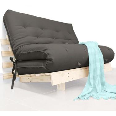 Imagem de Futon Casal Tokio Sofa Cama Chumbo Acquablock Com Madeira Maciça - R9 