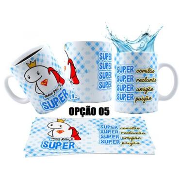 Imagem de Caneca 325ml Dia Dos Pais Você É Meu Herói Super Pai - LARANJA E MIMOS