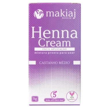 Imagem de Henna Cream Para Sobrancelhas Castanho Médio - Makiaj