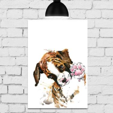 Imagem de Placa Decorativa MDF Cachorro Aquarela 30x40 - Quartinhos