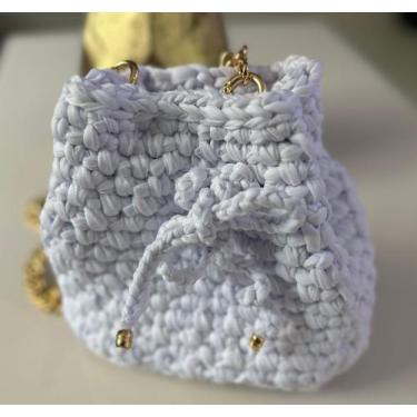 Imagem de Bolsa de crochê cristal white - Feita a Mão - Crochet by Marlucia