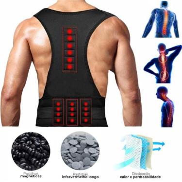Imagem de Corretor Postural Suporte Ajustável Ombros Costas Coluna Unissex Corre