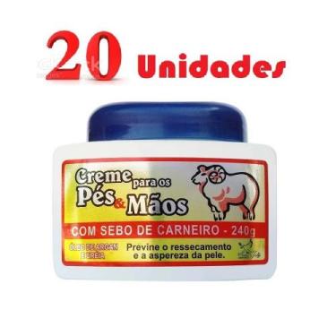 Imagem de Atacado 20 Creme Para Pés E Mãos Sebo De Carneiro Sanjully - San Jully