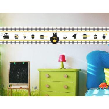 Imagem de Faixa bonder decorativa quarto infantil  jogo 04 peças med.10x100) - A