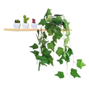 Imagem de Arranjo de Trepadeira artificial em Vaso Branco Trançado - Nacional , 