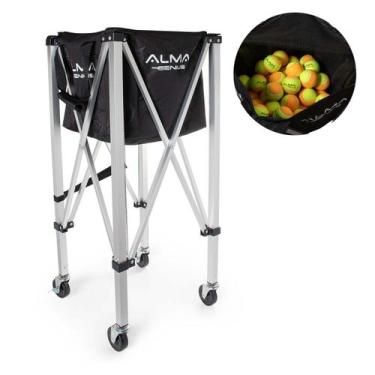 Imagem de Cesto para Bolas de Beach Tennis com Rodas Alma Genius