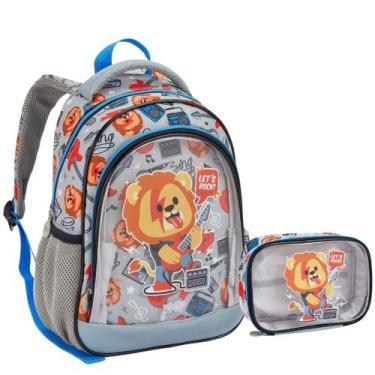 Imagem de Kit Mochila e Estojo Creche Infantil Frente Transparente - Seanite