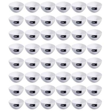 Imagem de 48 Cremeiras 250ml Brancas Cumbucas Tigelas Plásticas Coza Pote Petisc