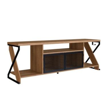 Imagem de Rack Industrial 160cm Tv 60 com LED P1033 Mell PP Milani Store - Placa