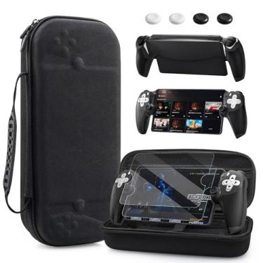Imagem de HYPERCASE para Console de Controle Remoto Playstation Portal, Bolsa de Viagem Preta para Armazenamento de Acessórios Do Ps5 Portal, com Capa Protetora de Silicone Dividida, Protetor de Tela E 4 Protet