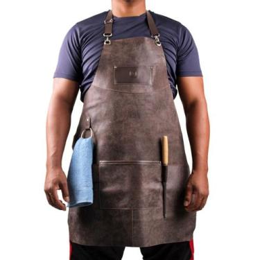Imagem de Avental de Couro para Churrasco Artlux AV001, CAFE