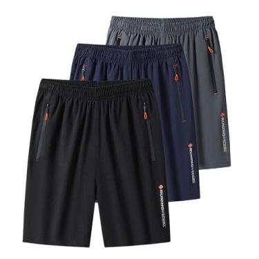 Imagem de Lançamento Kit 3 Bermudas Plus Size Dry Fit Seda Gelada - SPORTS, Mult