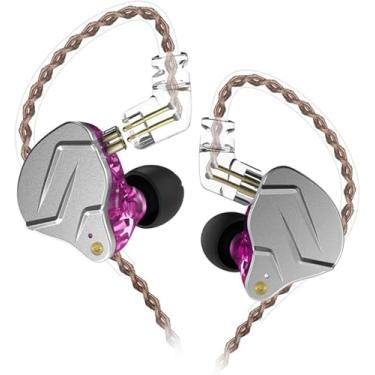 Imagem de Fones de ouvido KZ ZSN Pro 1DD+1BA Dual Driver in Ear com isolamento de ruído no monitor auricular com cabo destacável, som estéreo de graves profundos, ergonômicos, confortáveis para audiófilos,