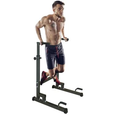 Imagem de LSKSSNG estação de mergulho, estação de barra de mergulho resistente com altura ajustável, barras paralelas multifuncionais para treinamento de força, equipamento de treino de fitness, acade