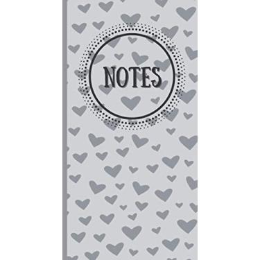 Imagem de Notes: Blank and Unlined Paper | Standard Traveler's Notebook | Gray Hearts Pattern Cover | 60 pages | Cream Paper: For daily journals, to do list, doodle, gratitude or bullet journals