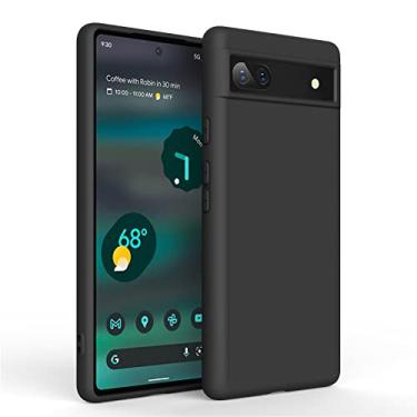 Imagem de Vanjua Capa para Google Pixel 6A (apenas), capa protetora fina de silicone elegante para celular compatível com Google Pixel 6A preta