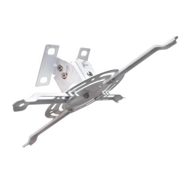 Imagem de Suporte universal de teto para projetor de perfil baixo, peso máximo de 10 kg, rotação de 360°, inclinação de 30° | Suporte universal para projetor de 8,4 cm de altura, kit de montagem de teto