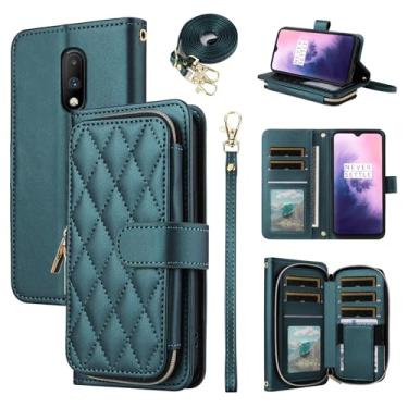 Imagem de Furiet Argyle Capa carteira para OnePlus 7 6TAA com alça de pulso, 9+ compartimentos para cartões com zíper capa de telefone para OnePlus6T A6013 OnePlus7 GM1900 One Plus6T 1+ Plus7 1 Plus 1plus T6