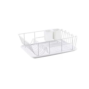 Imagem de Escorredor De Louças Hanover Com Bandeja - Jolitex - Branco