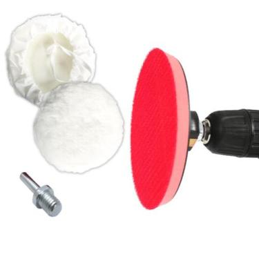 Imagem de Kit Base Adaptador Furadeira Esmerilhadeira + 2 Boinas de Lã - TSSAPER