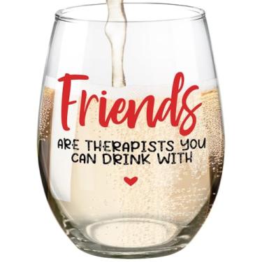 Imagem de Fatbaby Presentes engraçados de taça de vinho para melhores amigas, presentes engraçados de Natal, aniversário, dia das mães, taça de vinho sem haste para mulheres, irmãs, melhores amigas, amantes de