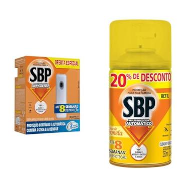 Imagem de Kit SBP Multi Inseticida Automático Aparelho + Refil Citronela 250ml (8 semanas)