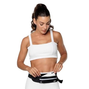 Imagem de Pochete Feminina Academia Estilosa de Cintura Lot Fitness Pochete para corrida Treino Exercícios Elevate (Preto, Tamanho único)