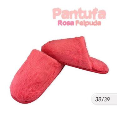 Imagem de Pantufa Adulto Pink 38/39 Super Confortável Felpuda e Macia - REDSTAR