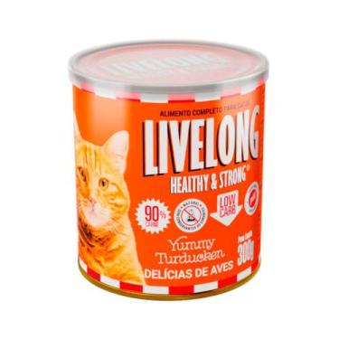 Imagem de Alimento Natural Livelong Sabor Delícias de Aves Gatos 300gr