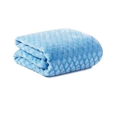 Imagem de Manta Bebê Menino Cobertor Menina Lã Carneiro Sherpa - LOANI, AZUL