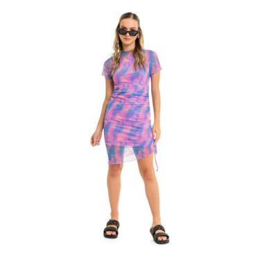 Imagem de Vestido Juvenil com Sobreposição Gloss, Roxo, 12