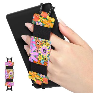 Imagem de MoKo Alça de mão macia para tablet Kindle eReaders Fire de 6 a 8 polegadas Kindle/Kobo/Voyaga/Lenovo/Sony Kindle E-Book, preto de alta elasticidade versátil alça de mão leve, suporte de dedo leve,