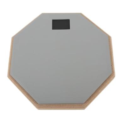 Imagem de Pad para prática de bateria, borracha de algodão à prova de som, 12 pol., pad de bateria silencioso, montável em suporte, pad de prática de bateria silencioso (Cinza)