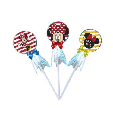 Imagem de Pirulito Lembrancinha Festa Minnie Mouse 10 Unidades Regina Rizzo