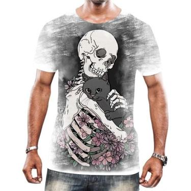 Imagem de Camiseta Camisa Arte Tumblr Esqueletos Caveira Ossos Moda 1 - Enjoy Sh