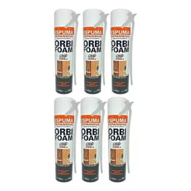 Imagem de Kit c/ 6 un Espuma Expansiva Adesivo De Poliuretano Orbifoam 500ml