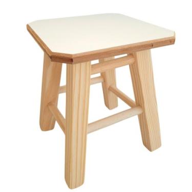 Imagem de Banqueta Banco Banquinho Baixo De Madeira Sem Pintura 1 Unid - JANETS 