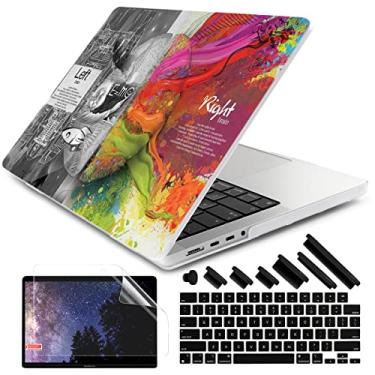 Imagem de DONGKE Capa rígida de plástico para MacBook Pro 14 polegadas com tela Retina XDR e Touch ID, 2024/2023/2021, chip M4 A3112 A3401 A3185, M3 A2918 A2992, M2 A2779, M1 A2442 Pro Max, Right & Left Brain