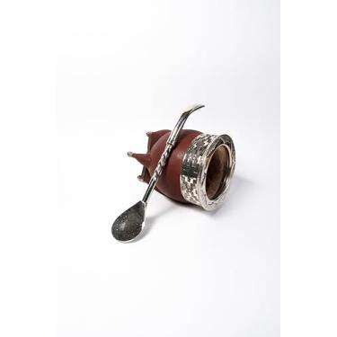 Imagem de Palha de erva mate - Alpaca, Bombilla de Alpaca, palha de cabaça mate, palha filtrada, bombilla artesanal, acessórios de erva mate (Cincelada prata)