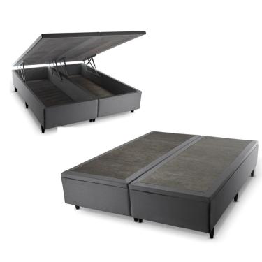 Imagem de Base Box Baú Cinza King Size 193x203x45 - King House