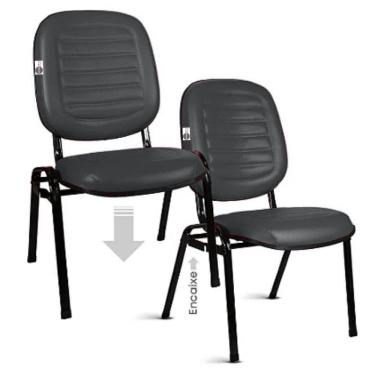 Imagem de 02 Cadeiras Empilhável para Igrejas Evangélicas Linha Holy Marrom