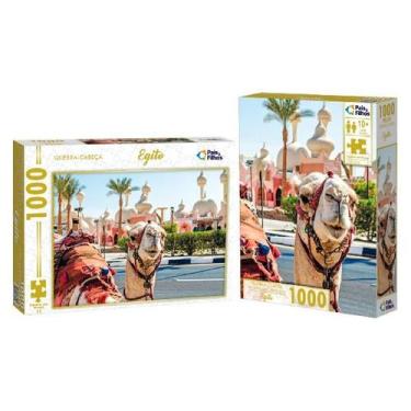 Imagem de Quebra cabeça 1000 peças colorido egito puzzle pais & filhos