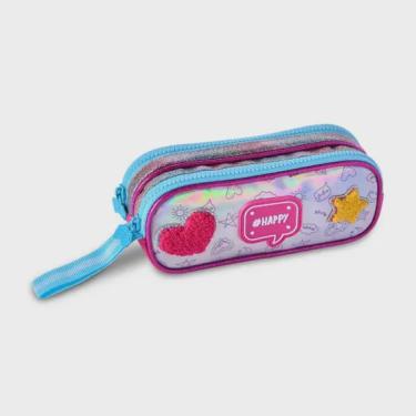 Imagem de Estojo Duplo Escolar Holográfico Happy Clio HL24569F