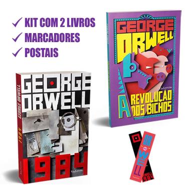 Imagem de Livro - George Orwell: 1984 + A revolução dos bichos: Kit com 2 livros, postais e marcadores