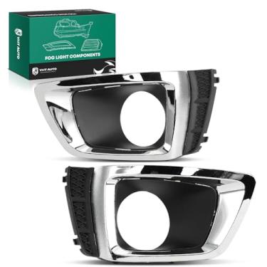 Imagem de YHTAUTO Moldura de farol de neblina compatível com Subaru Forester 2014-2018 H4 2.0L, tampa de acabamento da lâmpada do para-choque dianteiro moldura do farol de neblina motorista esquerdo e